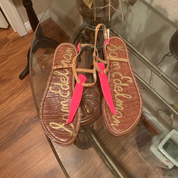 Sam Edelman Shoes - Sam Edelman hot pink and cork GiGi sandals